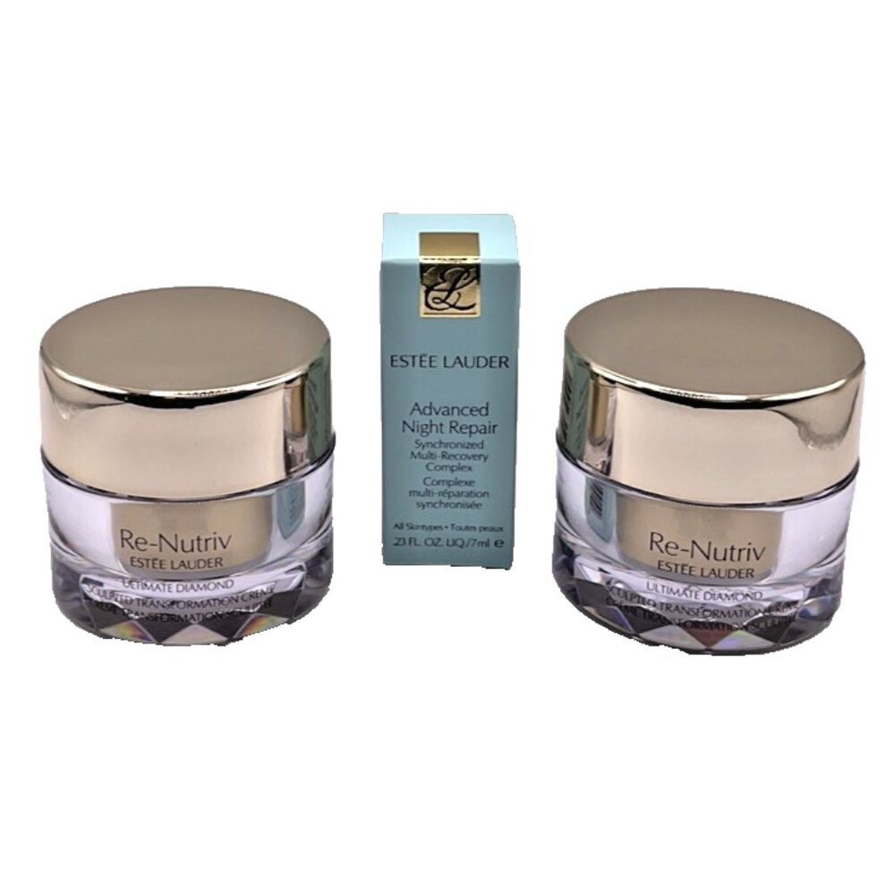 2 Estee Lauder Re-Nutriv Ultimate Diamond Transformative Creme + 1 Night Repair